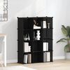 vidaXL Storage Cube Organizer Black Polypropylene, Steel