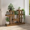 vidaXL Plant Stand Honey Brown Solid Pine Wood Medium Shelving