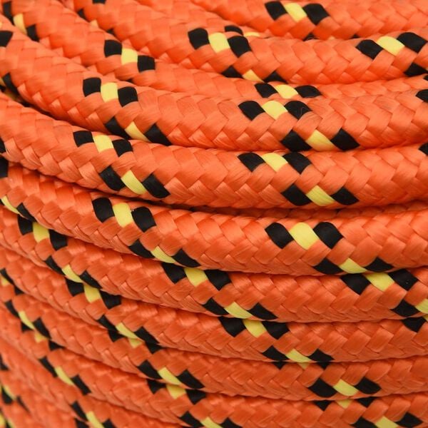 vidaXL Boat Rope Orange 0.55 " 820.2 ' Polypropylene