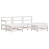 vidaXL Garden Lounge Set White Solid Pine Wood Large Modular
