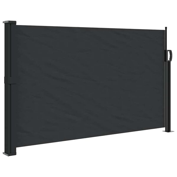 vidaXL Retractable Side Awning Black