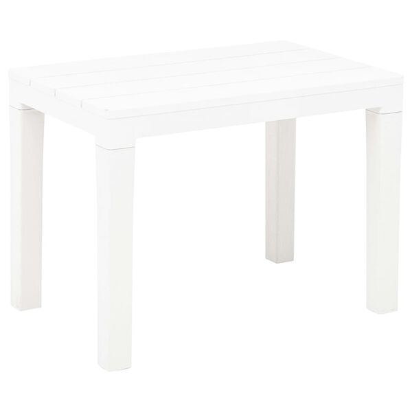 vidaXL Garden Bench Set of 2 White Plastic Medium Lightweight