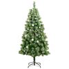 vidaXL Artificial Hinged Christmas Tree Green PVC Medium Foldable
