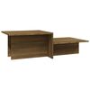 vidaXL Coffee Table Brown Oak Engineered Wood Medium Decorative Inlays