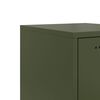 vidaXL Highboard Olive Green Steel Standard Highboard Rectangular