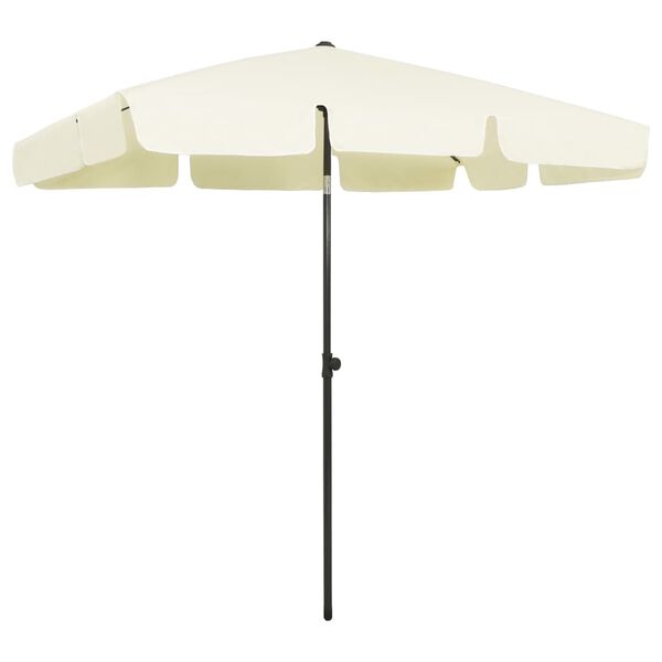 vidaXL Beach Parasol Sand Yellow 78.7"x49.2"