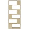 vidaXL Book Cabinet Room Divider Sonoma oak Engineered wood 73.2 in tall