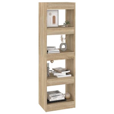 vidaXL Book Cabinet/Room Divider Sonoma Oak 15.7"x11.8"x53.1"
