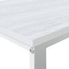 vidaXL Computer Desk White Engineered Wood, Powder-Coated Metal