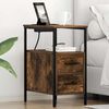 vidaXL Bedside Cabinet 2 pcs Smoked Oak 11.81 x 18.90 x 24.02 in