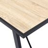 vidaXL Dining Table Oak wood grain MDF and powder-coated steel Medium