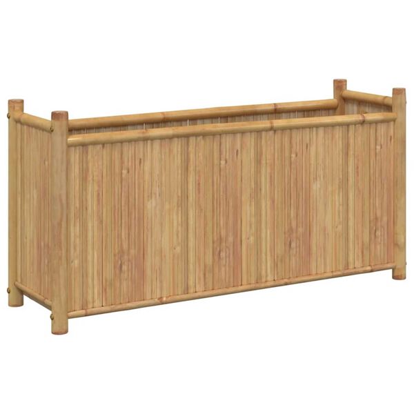 vidaXL Planter Natural bamboo Bamboo 39.4 x 11.8 x 19.7 in