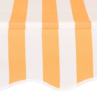 vidaXL Manual Retractable Awning 98.4" Orange and White Stripes