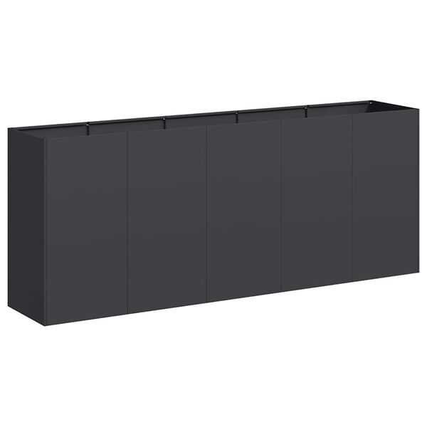 vidaXL Planter Black Cold-rolled Steel Large Durable Planter