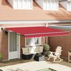 vidaXL Retractable Awning Red 157.48" x 118.11" Polyester