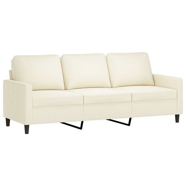 vidaXL Sofa Set Cream Velvet (100% polyester), metal, textilene, plywood
