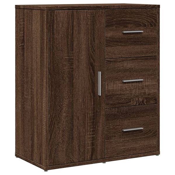 vidaXL Sideboard Brown Oak Engineered Wood Medium Sideboard