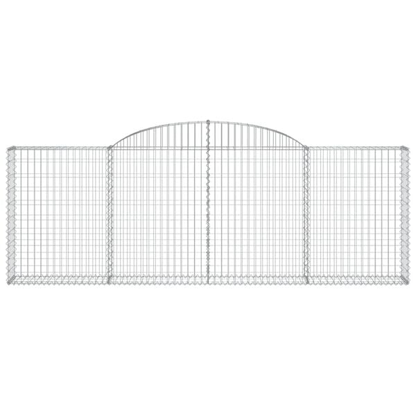 vidaXL Gabion Basket Set of 3 Silver Galvanized Iron Large