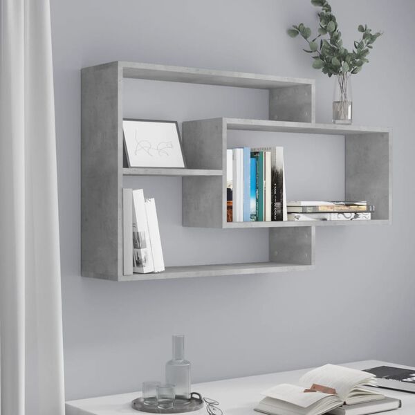 vidaXL Wall Shelves Concrete Grey 40.9x7.9x23.0" Engineered Wood