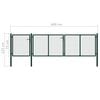 vidaXL Garden Gate Steel 157.5x29.5" Green