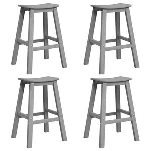 vidaXL Garden Bar Set 4 pcs Light gray HDPE