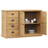 vidaXL Sideboard Honey Solid Pinewood, Engineered Wood, Metal Compact