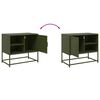 vidaXL TV Cabinet Olive Green Steel Medium TV Cabinet Rectangular