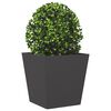 vidaXL Garden Planter Black Cold-rolled Steel 15.7x15.7 in Durable