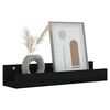 vidaXL Wall Shelf Black Solid Pine Wood 19.7x4.7x3.5 in Wall Shelf