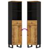 vidaXL Bathroom Cabinet Honey brown Solid mango wood, engineered wood, iron