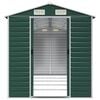 vidaXL Garden Shed Green Galvanized Steel Large Garden Shed