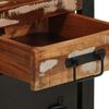 vidaXL Bedside Cabinet Set of 2 Multicolor Solid reclaimed wood, iron