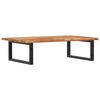 vidaXL Basin Shelf Natural wood and black Solid acacia wood, Steel