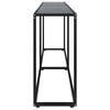 vidaXL Console Table Black Tempered Glass Large Simplistic