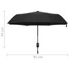 vidaXL Umbrella Black Fabric (190T PG), metal, fiberglass Medium