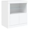 vidaXL Sideboard White Engineered wood, glass Large Sideboard