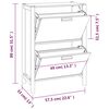 vidaXL Shoe Cabinet 22.6x13.0x31.5" Engineered Wood