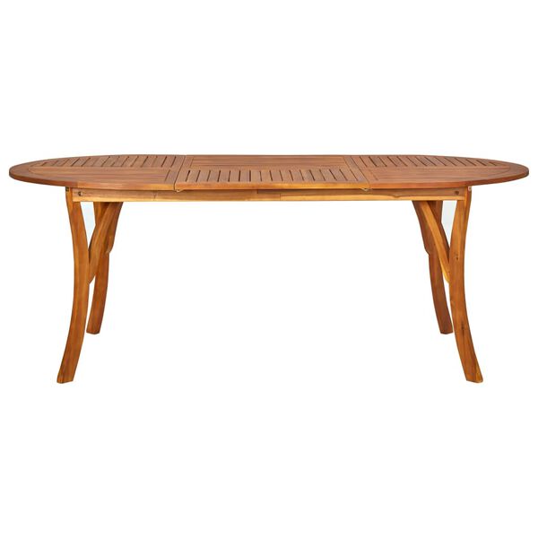 vidaXL 7 Piece Garden Dining Set 79.1" x 39.4" Solid Acacia Wood