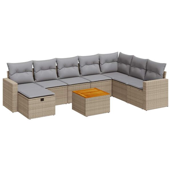 vidaXL Garden Sofa Set Beige