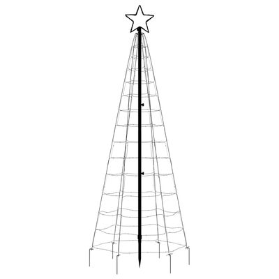 vidaXL Christmas Tree Light with Spikes 220 LEDs Blue 70.9"