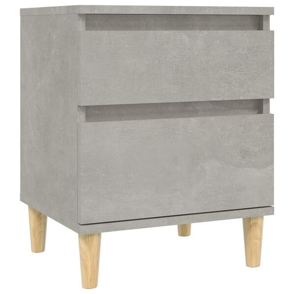 vidaXL Bedside Cabinet Concrete grey Engineered wood Bedside Cabinet
