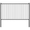 vidaXL Fence Panel with Posts Powder-coated Steel 5.6'x4.1' Black