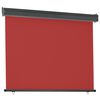 vidaXL Balcony Side Awning Red Steel 49.2 in x 98.4 in Retractable