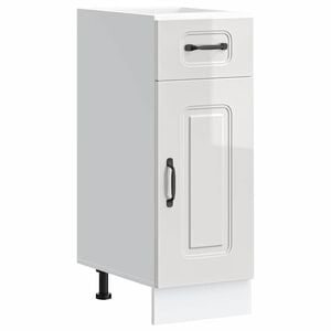 vidaXL Kitchen Base Cabinet High gloss white Engineered wood