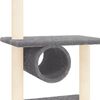 vidaXL Cat Tree Dark Grey Engineered Wood Extra Large Durable Cat Tree