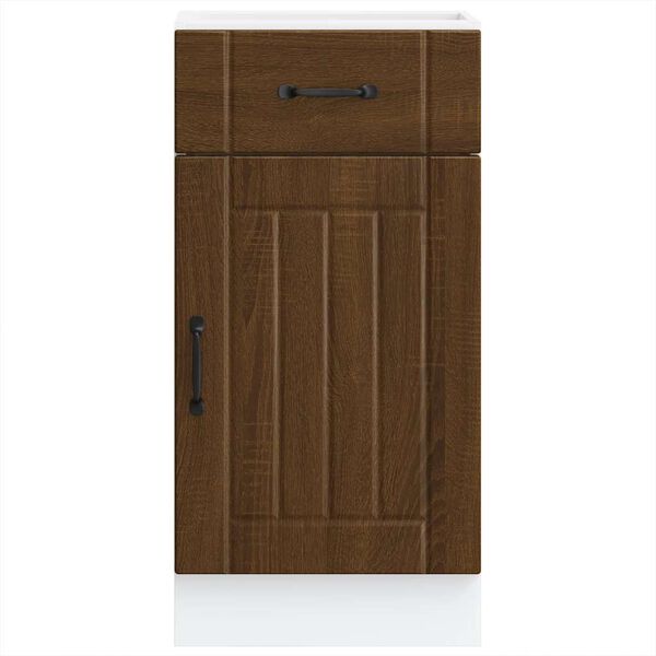 vidaXL Kitchen Base Cabinet Brown Oak Engineered Wood Medium