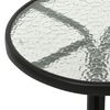 vidaXL Folding Bistro Set Black Steel, tempered glass, textilene Compact