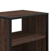 vidaXL Wall-mounted Bedside Cabinet Brown oak Engineered wood, Metal