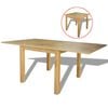 vidaXL Extendable Table Oak Solid Oak, MDF veneer, Plywood Medium