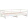 vidaXL Day Bed White Solid pine wood Twin, Full